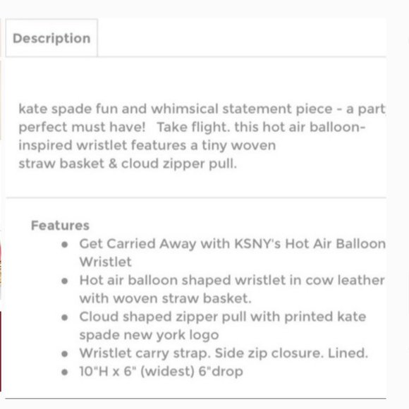 Kate Spade Get Carried Away hot air balloon bag - Picture 9 of 14